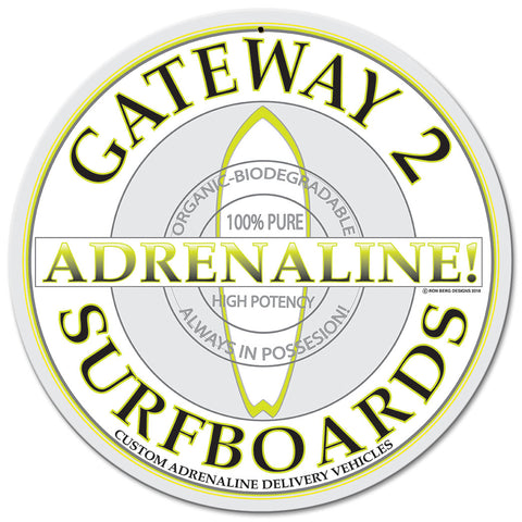 Gateway 2 Adrenaline Surfboards Vintage Sign Metal Sign