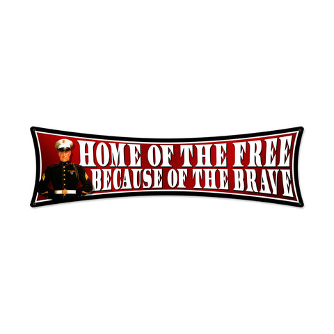 Free Brave Vintage Sign Metal Sign