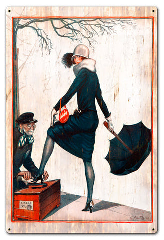 Flapper-Shiner-Vintage-Sign-Metal-Sign