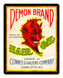 Demon Brand Hair Oil Vintage Sign Metal Sign
