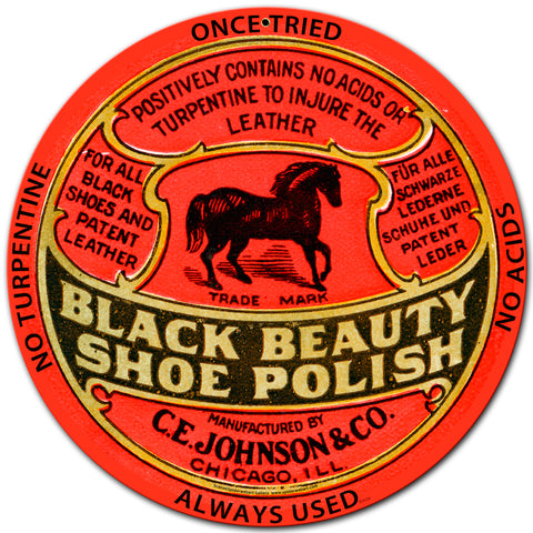 Black Beauty Polish Vintage Sign Metal Sign