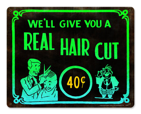 Haircut-40-Cents-Vintage-Sign-Metal-Sign