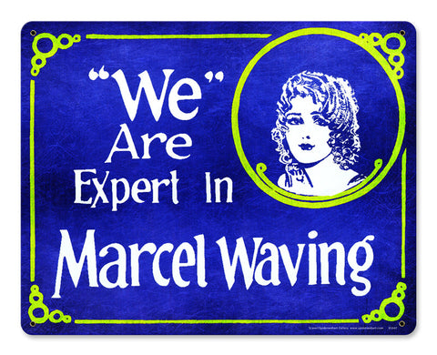 Marcel-Waving-Vintage-Sign-Metal-Sign