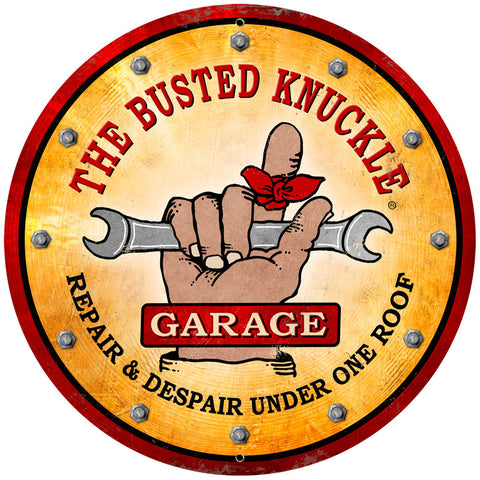 Busted Knuckle Garage Vintage Sign Metal Sign