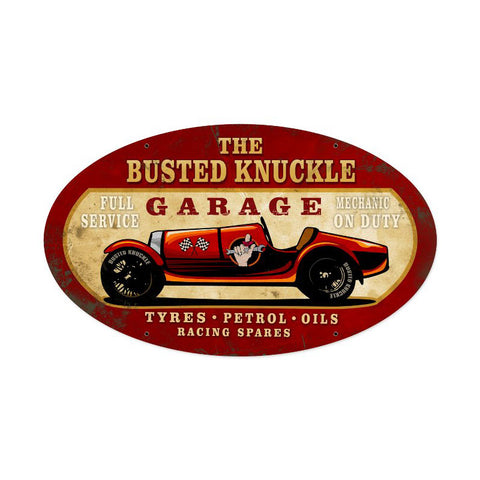 Old Race Car Vintage Sign Metal Sign