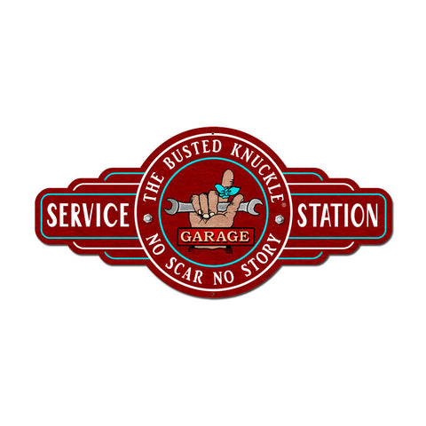 Service Station Vintage Sign Metal Sign
