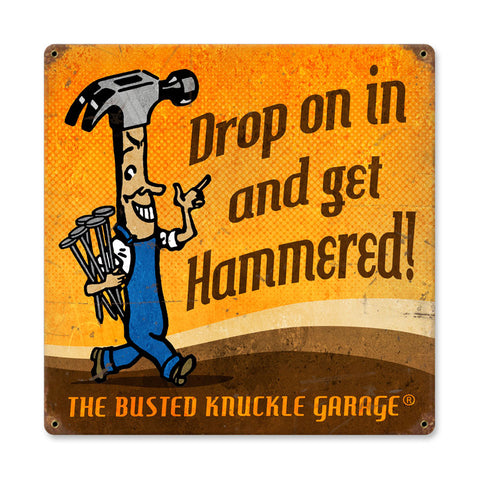 Get Hammered Vintage Sign Metal Sign