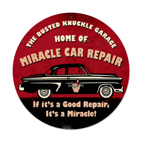 Miracle Car Repair Vintage Sign Metal Sign