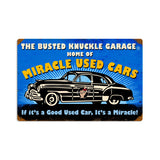 Miracle Used Cars Vintage Sign Metal Sign