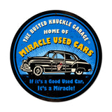 Miracle Used Cars Vintage Sign Metal Sign