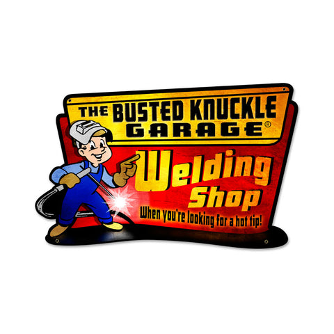 Welding Hot Tip Vintage Sign Metal Sign