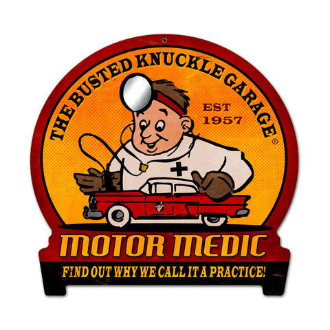 Motor Medic Vintage Sign Metal Sign
