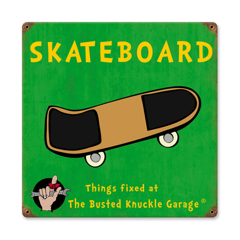 Kids-Skateboard-Vintage-Sign-Metal-Sign