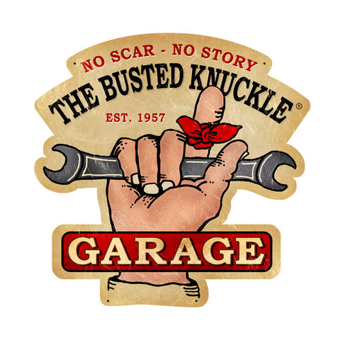 Busted Knuckle Garage Vintage Sign Metal Sign