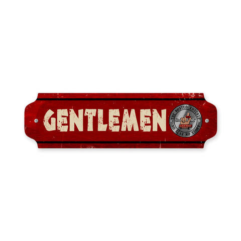 Gentlemen Vintage Sign Metal Sign