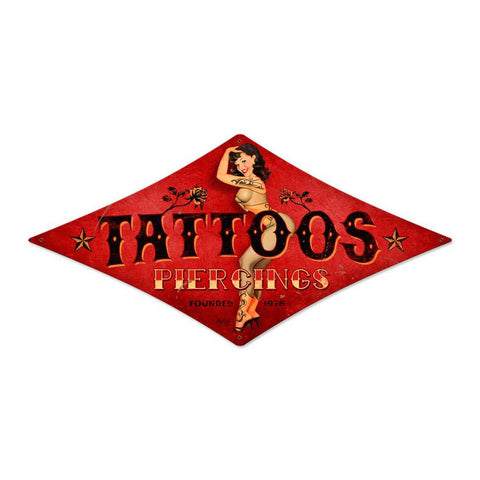 Tattoos Vintage Sign Metal Sign