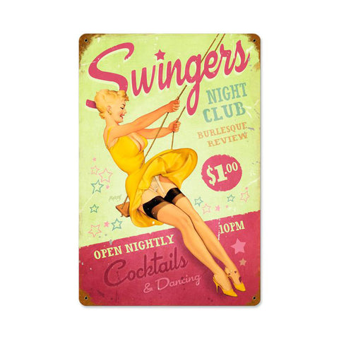 Swingers Club Vintage Sign Metal Sign