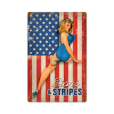 Stars And Stripes Vintage Sign Metal Sign