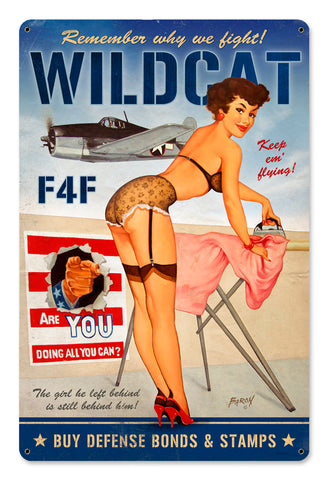 Hellcat F4F Vintage Sign Metal Sign