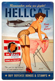 Hellcat F4F - Large Vintage Sign Metal Sign