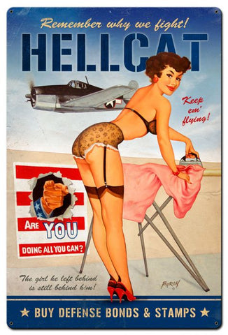 Hellcat F4F - Large Vintage Sign Metal Sign