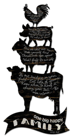 Animal X 4 Recovered Vintage Sign Metal Sign