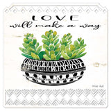 Aztec Pot Love Will Vintage Sign Metal Sign
