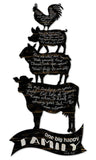 Animal X 4 One Big Happy Recovered Vintage Sign Metal Sign