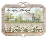 Barn Cotton Simply Blessed Vintage Sign Metal Sign