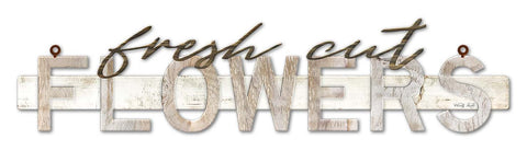 Sign Floral Fresh Cut Flowers Vintage Sign Metal Sign