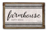 Farmhouse Wood Framed Vintage Sign Metal Sign