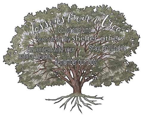 Fam Lessons From A Tree Vintage Sign Metal Sign