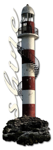 Coastal-Lighthouse-Cutout-Vintage-Sign-Metal-Sign