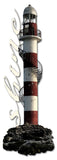 Coastal Lighthouse Cutout Vintage Sign Metal Sign