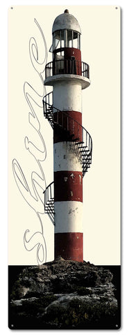 Coastal-Lighthouse-Red-White-Vintage-Sign-Metal-Sign