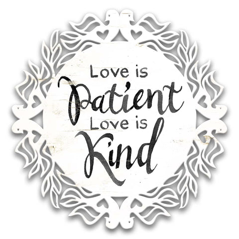 CIN107 - CR LOVE IS PATIENT Vintage Sign Metal Sign