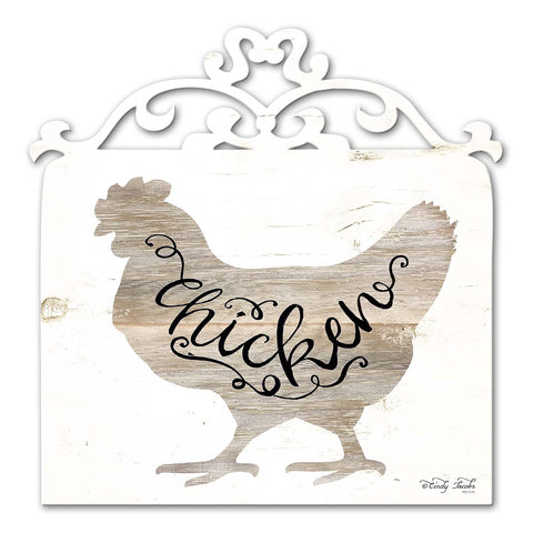 White Chicken Vintage Sign Metal Sign