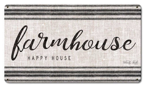 Wood Grain Farmhouse Vintage Sign Metal Sign