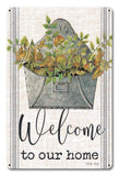 Wood Grain GAL Welcome Vintage Sign Metal Sign