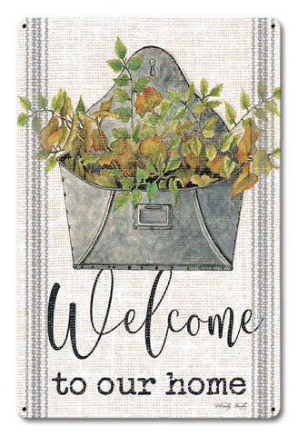 Wood Grain GAL Welcome Vintage Sign Metal Sign