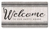 Wood Grain Welcome Vintage Sign Metal Sign