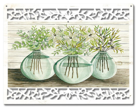 EUC GAL Glass  Jars Vintage Sign Metal Sign