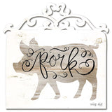 White Pork Vintage Sign Metal Sign