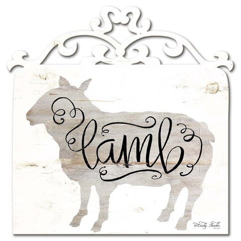 White Lamb Vintage Sign Metal Sign