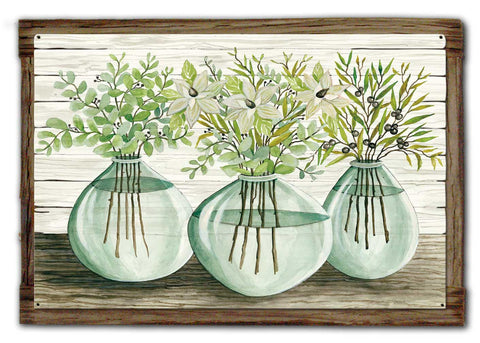 EUC-Jars-Florals-Florals-Only-Vintage-Sign-Metal-Sign