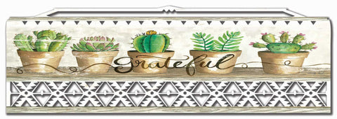 Succulent Pots Grateful SK Vintage Sign Metal Sign