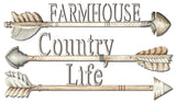 Arrows Farmhouse Country Life Vintage Sign Metal Sign