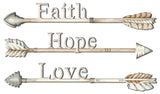 Arrows Faith Hope Love Vintage Sign Metal Sign