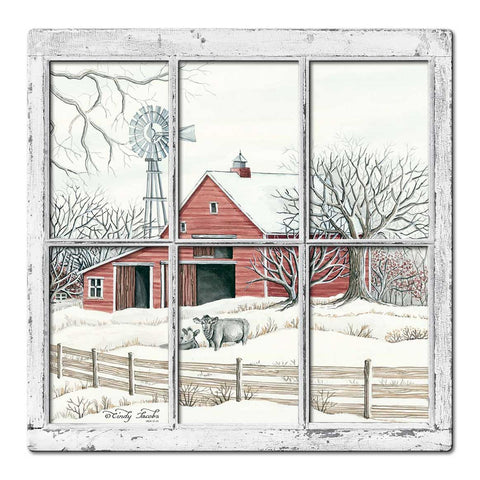 Winter Barn 10 3D Vintage Sign Metal Sign