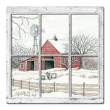 Winter Barn 10 3D Vintage Sign Metal Sign